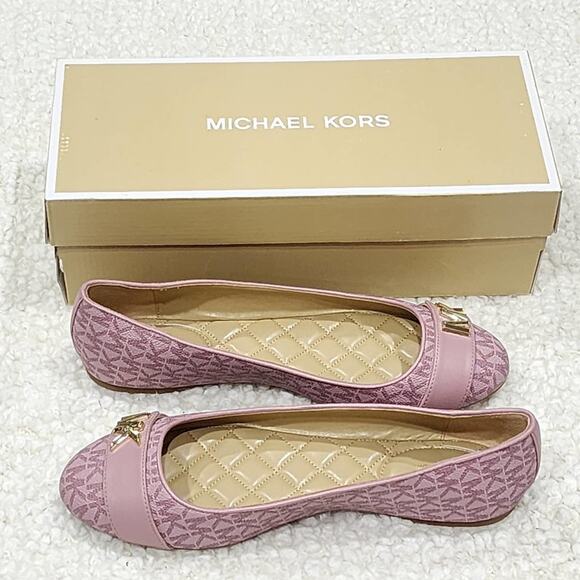 Michael Kors Jilly ballet flats in royal pink logo size 9.5 new!!! - Picture 2 of 13